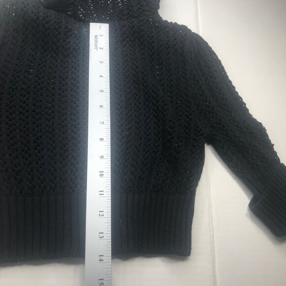 Cool Attitudes Women's Hooded Sweater Knit Size Small Black New With Tags - Picture 13 of 14